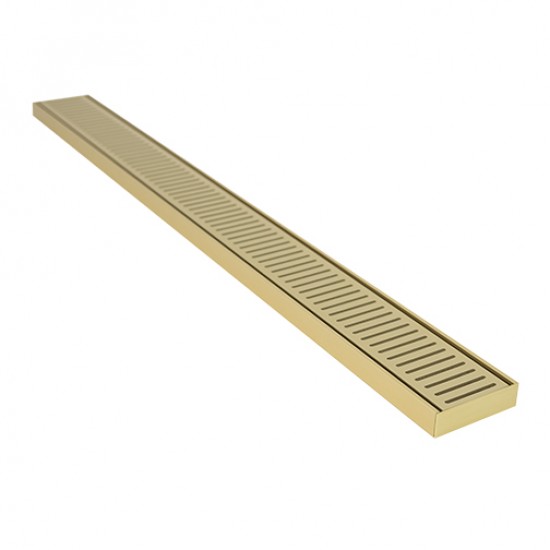 100-5600mm Lauxes Matte Yellow Gold Shower Grate Drain Indoor Outdoor Aluminium Next Generation